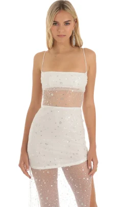 LUCY IN THE SKY Maxi Dresses^Sequin Maxi Dress In White