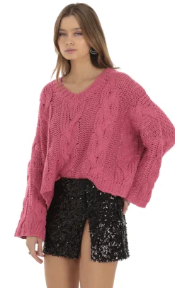 LUCY IN THE SKY Skirts^Sequin Slit Skirt In Black