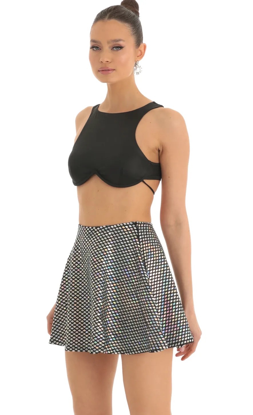 LUCY IN THE SKY Skirts^Sequin Square Skirt In Black