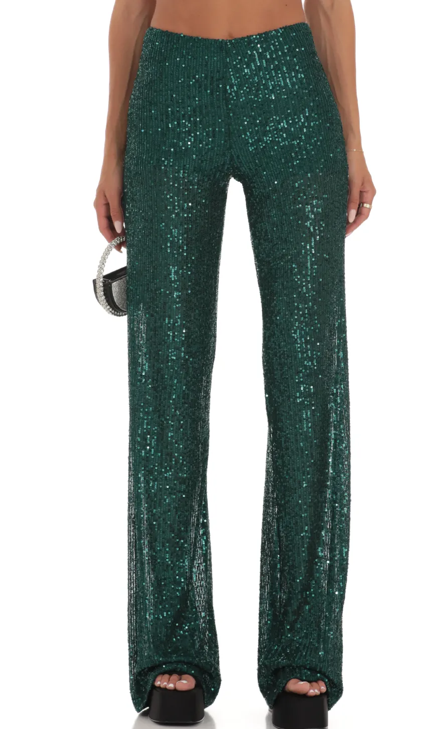 LUCY IN THE SKY Two-Piece Sets|Pants^Sequin Two Piece Set In Green