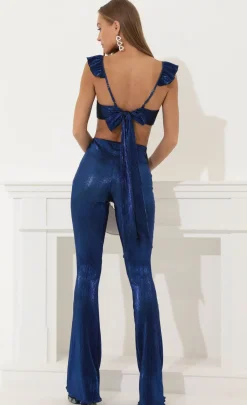 LUCY IN THE SKY Two-Piece Sets|Pants^Shannon Two Piece Set In Blue Foil