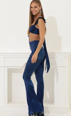 LUCY IN THE SKY Two-Piece Sets|Pants^Shannon Two Piece Set In Blue Foil