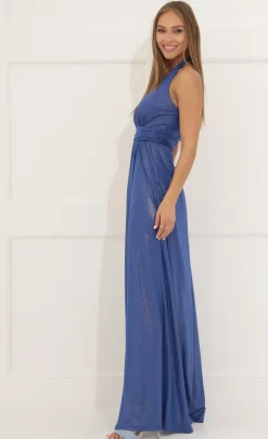 LUCY IN THE SKY Maxi Dresses|Rompers^Shimmer Maxi Dress In Blue