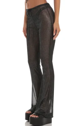 LUCY IN THE SKY Two-Piece Sets|Pants^Shimmer Three Piece Pant Set In Black