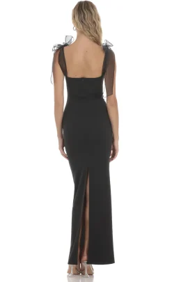 LUCY IN THE SKY Maxi Dresses^Shoulder Ties Maxi Dress In Black