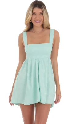 LUCY IN THE SKY Mini Dresses^Square Neck Fit And Flare Dress In Mint