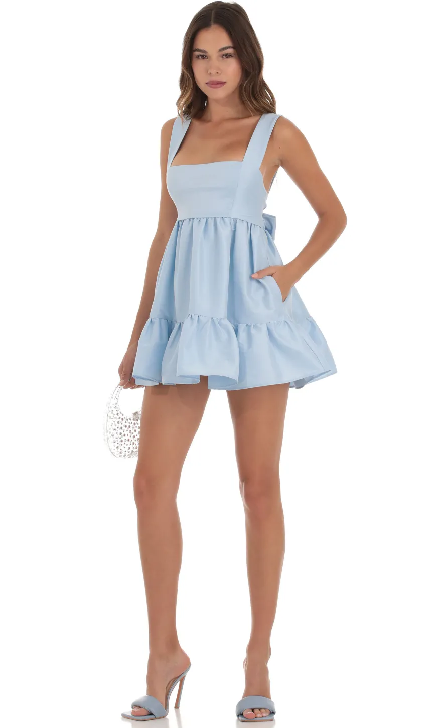 LUCY IN THE SKY Mini Dresses^Square Neckline Dress In Blue
