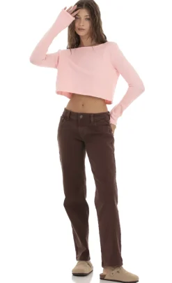 LUCY IN THE SKY Jeans^Straight Leg Jeans In Brown