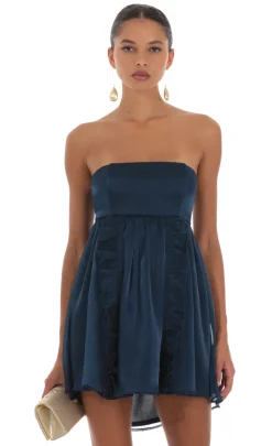 LUCY IN THE SKY Mini Dresses^Strapless Babydoll Dress In Navy
