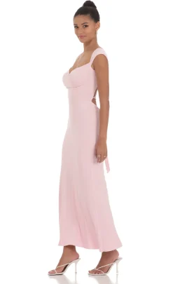 LUCY IN THE SKY Maxi Dresses^Strappy Cowl Neck Maxi Dress In Pink