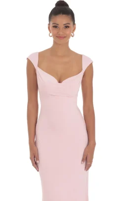 LUCY IN THE SKY Maxi Dresses^Strappy Cowl Neck Maxi Dress In Pink