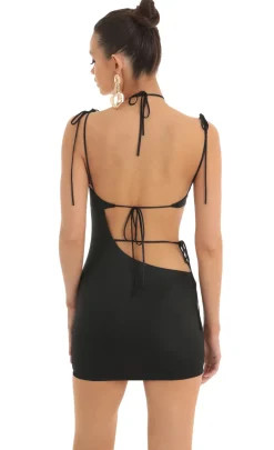 LUCY IN THE SKY Mini Dresses^Strappy Cut Out Dress In Black