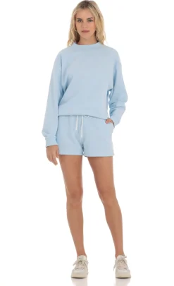 LUCY IN THE SKY Shorts|Loungewear^Sweat Shorts In Baby Blue