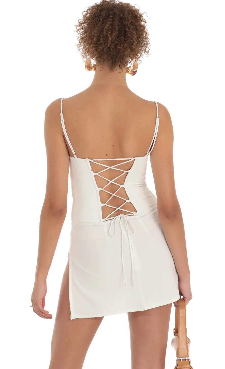 LUCY IN THE SKY Mini Dresses^Sweetheart Corset Dress In White