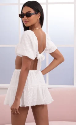 LUCY IN THE SKY Two-Piece Sets|Tops^Sweetheart Two Piece Set In White