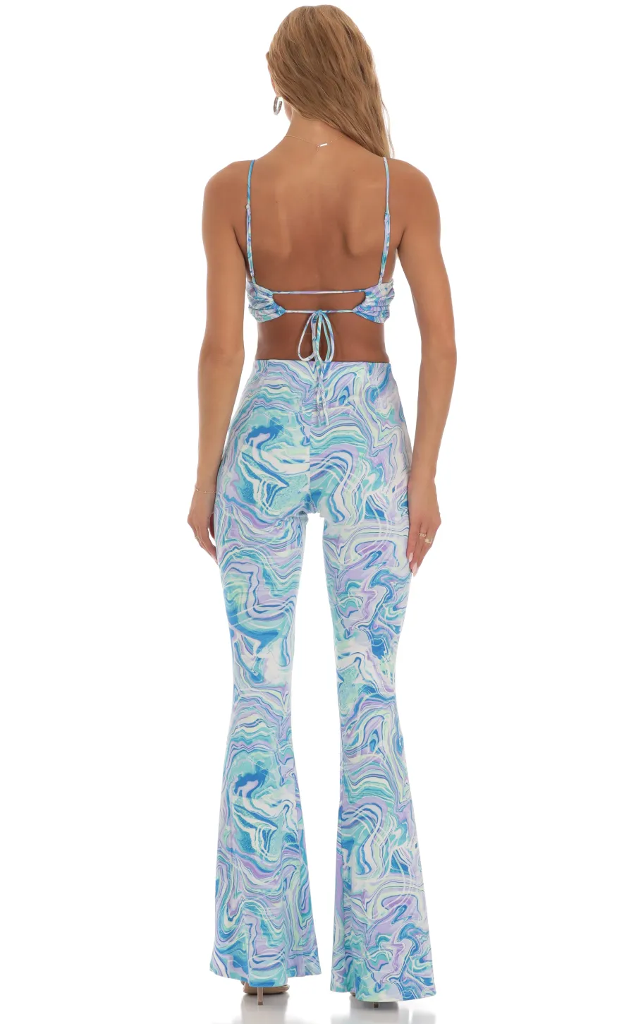 LUCY IN THE SKY Two-Piece Sets|Pants^Swirl Two Piece Set In Blue