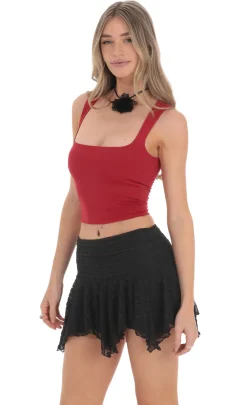 LUCY IN THE SKY Skirts^Textured Asymmetrical Skirt In Black