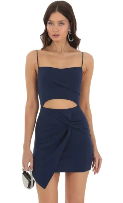 LUCY IN THE SKY Mini Dresses^Twist Cutout Dress In Navy