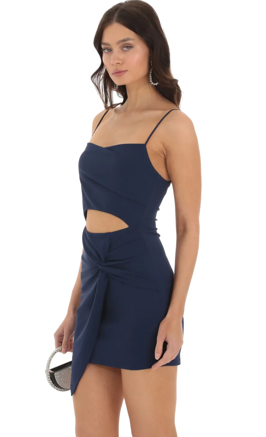 LUCY IN THE SKY Mini Dresses^Twist Cutout Dress In Navy