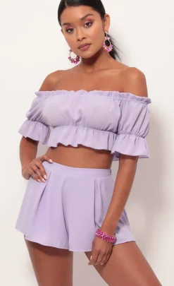 LUCY IN THE SKY Two-Piece Sets|Shorts^Two Piece Set In Lavender