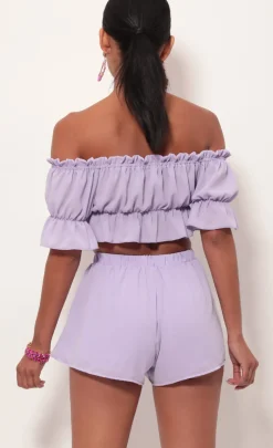 LUCY IN THE SKY Two-Piece Sets|Shorts^Two Piece Set In Lavender