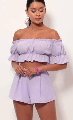 LUCY IN THE SKY Two-Piece Sets|Shorts^Two Piece Set In Lavender