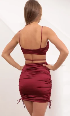 LUCY IN THE SKY Two-Piece Sets^Two Piece Set In Merlot