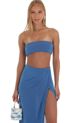 LUCY IN THE SKY Two-Piece Sets^Two Piece Skirt Set In Blue