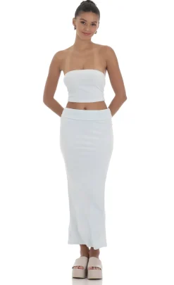LUCY IN THE SKY Two-Piece Sets^Velour Two Piece Set In Light Blue
