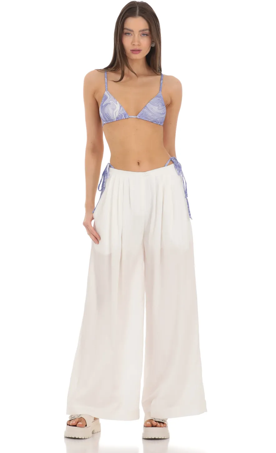 LUCY IN THE SKY Pants^Wide Leg Pants In White