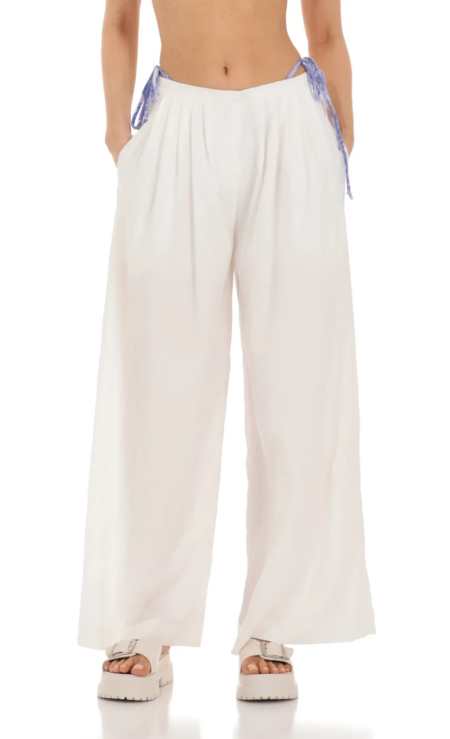 LUCY IN THE SKY Pants^Wide Leg Pants In White