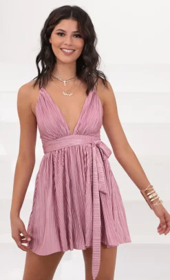 LUCY IN THE SKY Mini Dresses^Wrap Dress In Pink