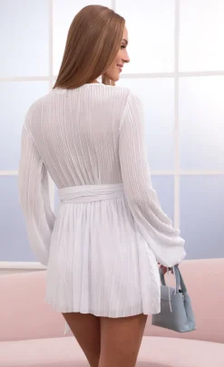 LUCY IN THE SKY Mini Dresses^Wrap Dress In White