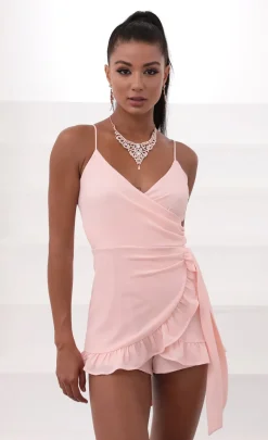 LUCY IN THE SKY Rompers^Wrap Romper In Pink